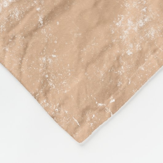 Deer Monogram Onderdruk Rustic Brown Kraft Paper Fleece Deken (Hoek)