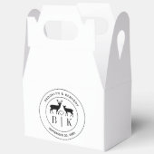 Deer Monogram Rustic country Wedding Couple Name Bedankdoosjes (Open)