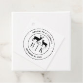 Deer Monogram Rustic country Wedding Couple Name Bedankjes Labels (In situ)