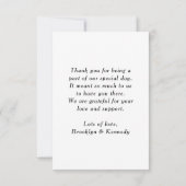 Deer Monogram Rustic country Wedding Couple Name Bedankkaart (Achterkant)