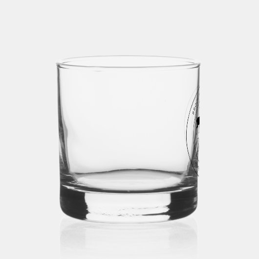 Deer Monogram Rustic country Wedding Couple Name Whisky Glas (Rechts)