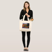 Deer & Mt Lake Grote Tote Bag (Voorkant (model))