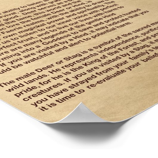 DEER MYTHOLOGY POSTER (Hoek)