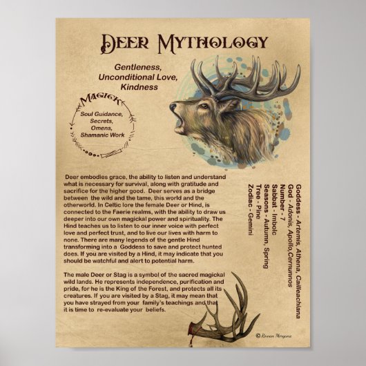 DEER MYTHOLOGY POSTER (Voorkant)