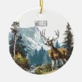Deer Nature  Keramisch Ornament (Voorkant)