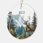 Deer Nature  Keramisch Ornament (Links)