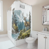 Deer Nature Shower Curtain Douchegordijn (In situ)