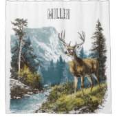Deer Nature Shower Curtain Douchegordijn (Voorkant)