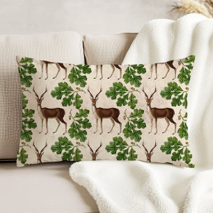 Deer Oak Leaves  Woodland Beige Accent Kussen