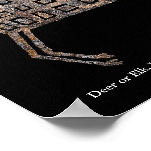 Deer of Elk, Mimbres Pottery Design Poster (Hoek)