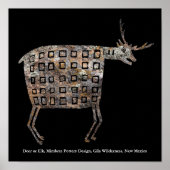 Deer of Elk, Mimbres Pottery Design Poster (Voorkant)