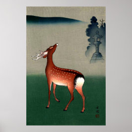 Deer Ohmuro Koyo 1950 Poster