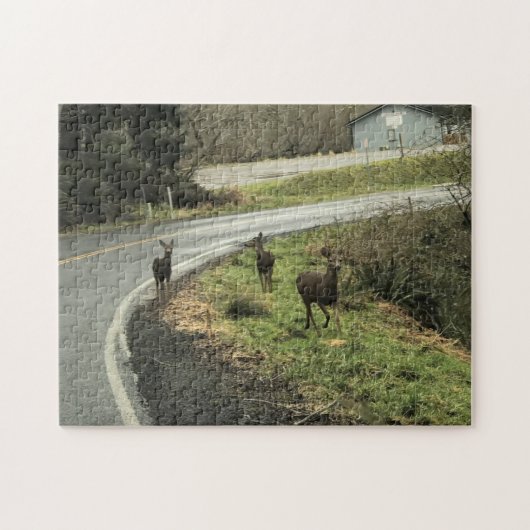 Deer on Road, Cape teleurstelling, WA Legpuzzel (Horizontaal)