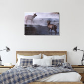 Deer on Rock Formation Canvas Afdruk (Insitu (Slaapkamer))