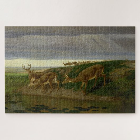 Deer on the Prairie (door William Holbrook Beard) Legpuzzel (Horizontaal)