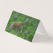 Deer onder de lupinen kaart (Voorkant)