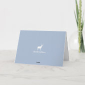 Deer onder Snowy Trees Holiday Greeting Card Feestdagen Kaart (Achterkant)