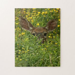 Deer onder Wildbloemen Puzzle Legpuzzel