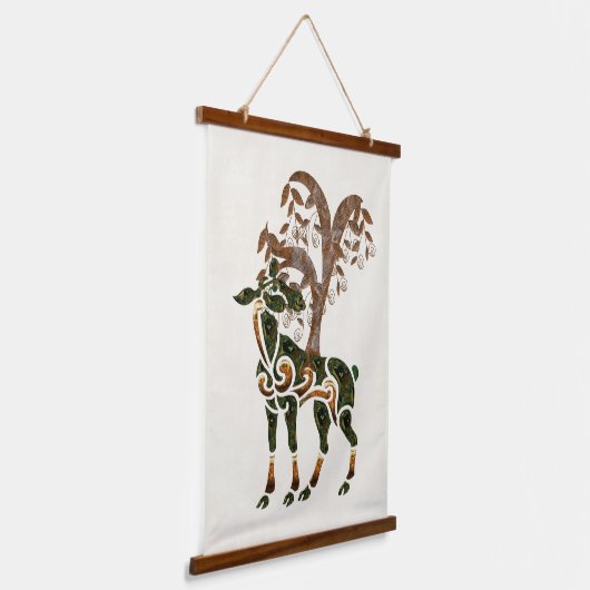 Deer One Hangend Wandkleed (Gebogen)