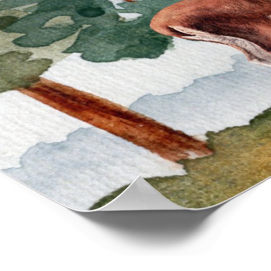 Deer One Happy Camper Woodland Milestone Poster (Hoek)