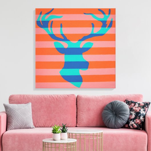 Deer op Canvas Afdruk (Insitu (Woonkamer))