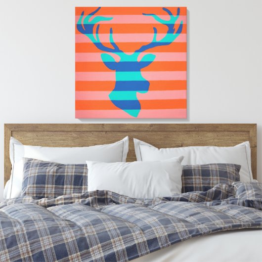 Deer op Canvas Afdruk (Insitu (Slaapkamer))