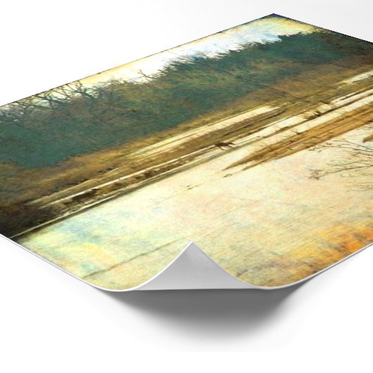 Deer op de Platte rivier nabij Kearney, Nebraska Poster (Hoek)