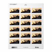 Deer op heuvel bij Sunset Address Label (Full Sheet)