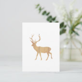 Deer op retrohouten achtergrond briefkaart (Staand voorkant)