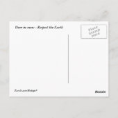 Deer op Snow Earth Day Briefkaart (Achterkant)