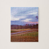 Deer op zonsondergang golfbaan legpuzzel (Verticaal)