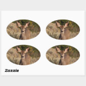 Deer Oval Sticker (Vel)