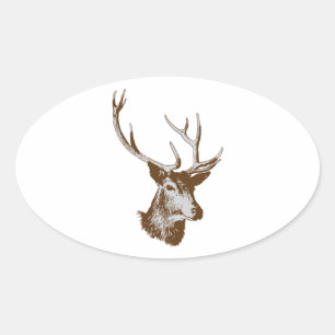 Deer Ovale Sticker