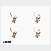 Deer Ovale Sticker (Vel)