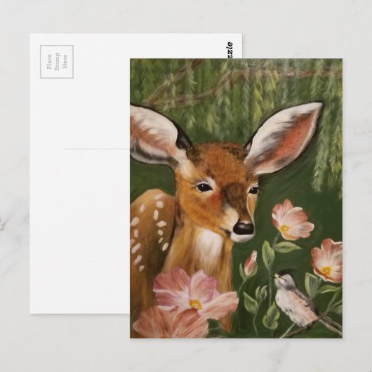 Deer Painting Briefkaart (Voorkant / Achterkant)