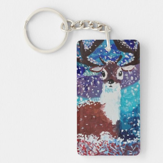 Deer Painting Sleutelhanger (Voorkant)