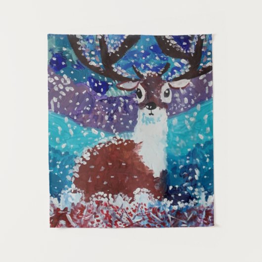 Deer Painting Wandkleed (Voorkant)