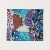 Deer Painting Wandkleed (Voorkant (horizontaal))