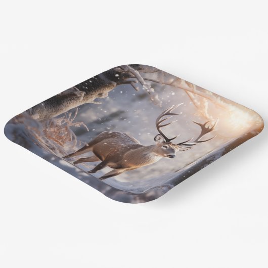 Deer Papieren Bordje (Gebogen)