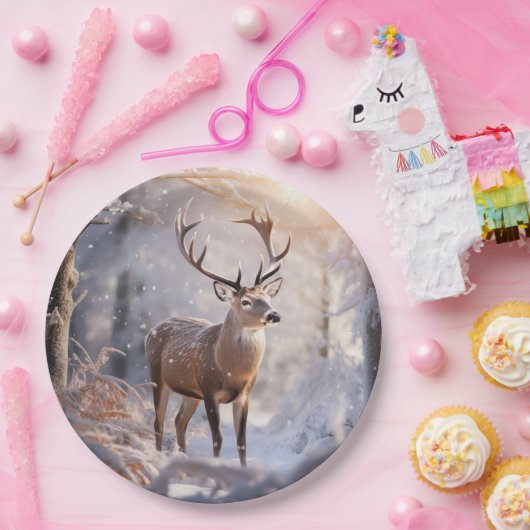 Deer Papieren Bordje (Feest)