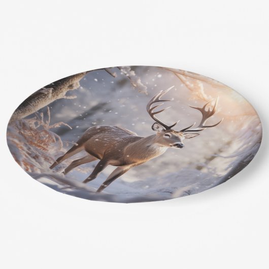Deer Papieren Bordje (Gekanteld)