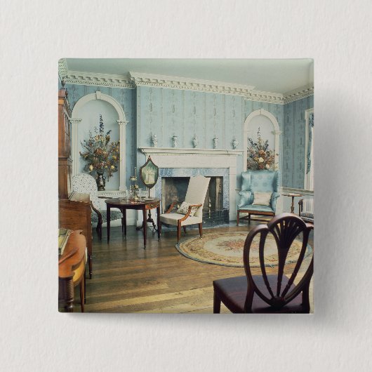 Deer Park Parlor Vierkante Button 5,1 Cm (Voorkant)