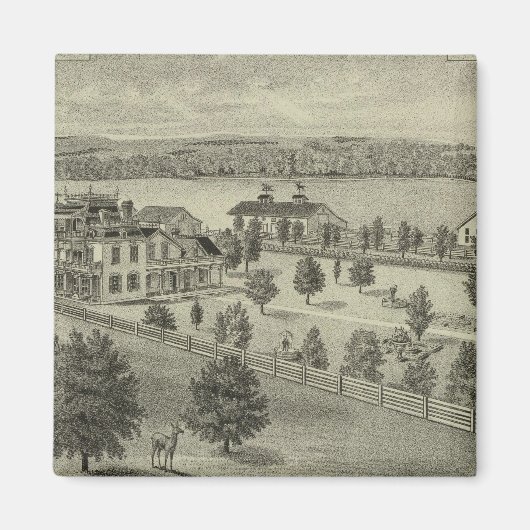 Deer Park Place Boerderij, Strong City, Kansas Magneet (Voorkant)