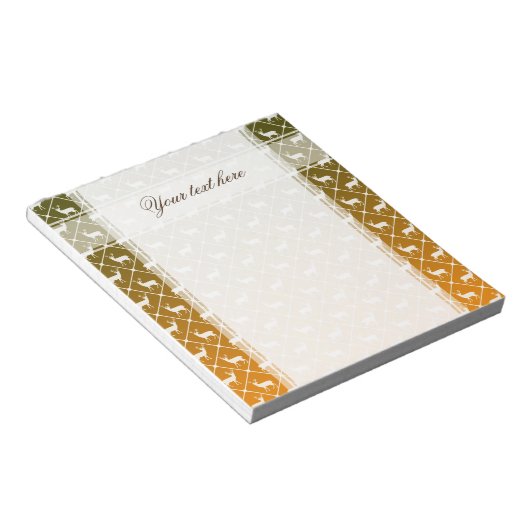 Deer patroon op gradiëntachtergrond notitieblok (Schuin)