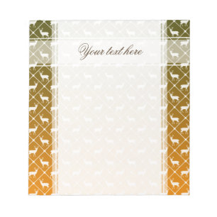 Deer patroon op gradiëntachtergrond notitieblok