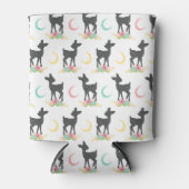 Deer Pattern, Baby Deer, Boho, Flowers, Moon Blikjeskoeler (Voorkant)