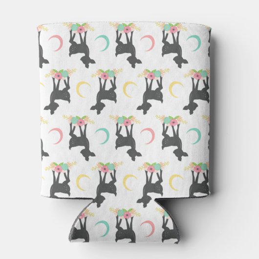 Deer Pattern, Baby Deer, Boho, Flowers, Moon Blikjeskoeler (Achterkant)