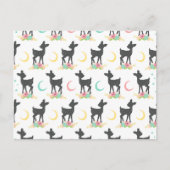 Deer Pattern, Baby Deer, Boho, Flowers, Moon Briefkaart (Voorkant)