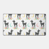 Deer Pattern, Baby Deer, Boho, Flowers, Moon Bureaumat (Voorkant)
