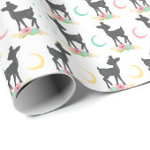 Deer Pattern, Baby Deer, Boho, Flowers, Moon Cadeaupapier (Rol Hoek)